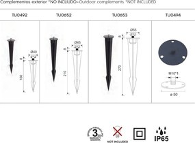 Lampa decorativa de exterior diametru 40cm AVORIAZ IP65