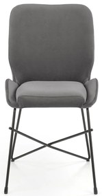 Scaun de masA catifea Culoare Gri, LASE 454