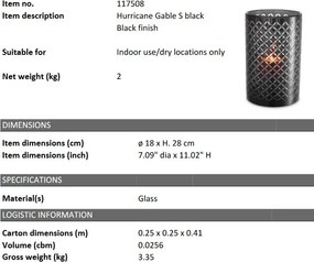 Suport lumanare design LUX Gable S