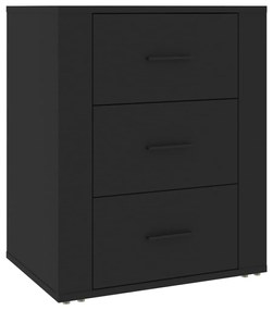 816713 vidaXL Noptieră, negru, 50x36x60 cm, lemn prelucrat