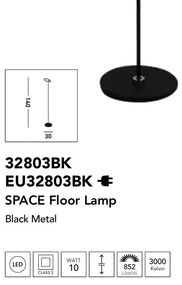 Lampadar, Lampa de podea LED stil modern Space