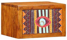 vidaXL Noptieră Maro, multicolor 35 x 30 x 22 cm Lemn masiv de acacia