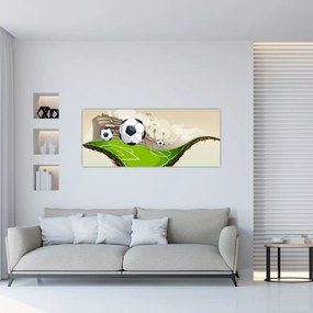Tablou - Teren de fotbal (120x50 cm)