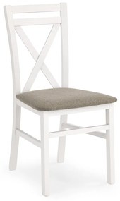 Scaun tapitat Dariusz alb-natur - H 90 cm