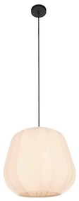 Lampă pandantiv Japandi crem cu abajur din material textil 28cm - Sable
