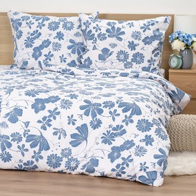 Lenjerie de pat din bumbac 4Home Blue Meadow , 140x 200 cm, 70 x 90 cm, 140 x 200 cm, 70 x 90 cm