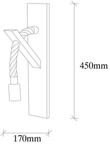 Aplica de perete EREBOS 1xE27/40W/230V maro