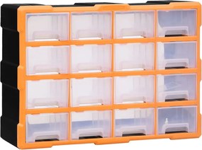 vidaXL Organizator cu 16 sertare medii, 52x16x37 cm