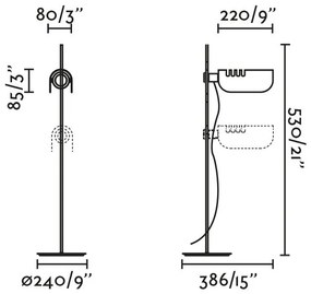 Veioza metal stil retro cu abajur ajustabil MARTINICA negru, bej