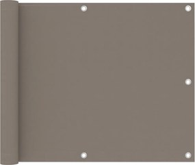 vidaXL Paravan de balcon, gri taupe, 75x300 cm, țesătură Oxford