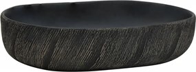 vidaXL Lavoar de blat, negru, 59x40x14 cm, ceramică, oval