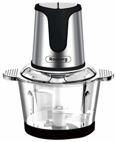 Blender Rosberg R51111E, 500 W, 3 litri, vas din sticlă, 2 viteze, inox/negru