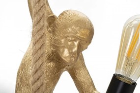Pendul negru / auriu din polirasina, soclu E27, max 40W, 27 x 32 x 145 cm, Monkey Mauro Ferreti