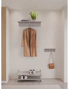 Pantofar gri deschis din oțel 33x33x80 cm A-Shoe – Zone