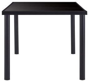 Set mobilier de bucatarie, 7 piese, negru, piele ecologica Negru, 7