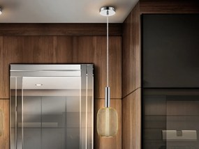 Pendul LED design modern Micron crom/auriu SV-413503