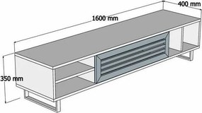 Măsuță TV Eray Walnut și Anthracite