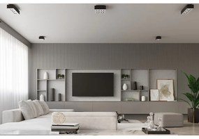 Plafonieră Sollux Hydra, negru