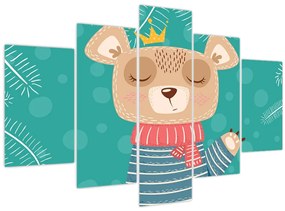 Tablou - Ursulețul fluturând labuța (150x105 cm)