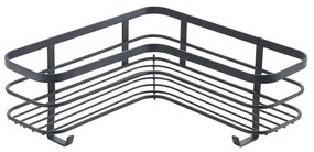 Raft de colț pentru baie Metaltex Origin, negru