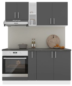 Set haaus V7, Antracit/Alb, Blat Thermo 28 mm, L 160 cm