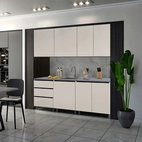 Mobilier de bucătărie, 2 m, caşmir, ASTI