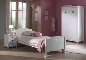 Set AMORI Mobilier Cameră Copii , 3 Piese, Alb, Stil Romantic – Vipack