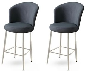Set de scaune de bar Alte Anthracite, 2 bucăți