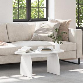 vidaXL Masă de cafea Alb 80 x 40 x 35 cm Lemn de brad solid