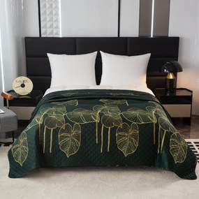 Cuvertura de pat cu model VENECIA verde inchis Dimensiune: 170 x 210 cm