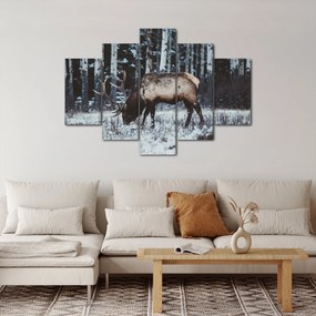Tablou - cerbul iarna (150x105 cm)