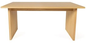 Masă de dining cu blat cu aspect de lemn de stejar 90x160 cm Stripe – Woodman