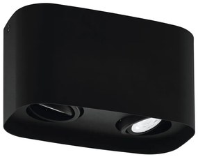 Plafoniera cu 2 spoturi directionabile, inteligenta, design modern Caminales-z negru