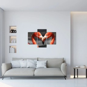 Tablou cu doi flamengo îndrăgostiți (90x60 cm)