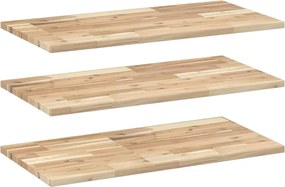 vidaXL Rafturi suspendate 3 buc. 60x40x2 cm lemn masiv acacia netratat