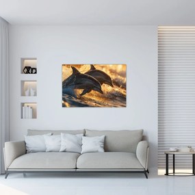 Tablou - Delfinii (90x60 cm)