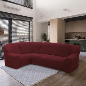 Huse super elastice HARMONIA bordo colțar (l. 340 - 540 cm)