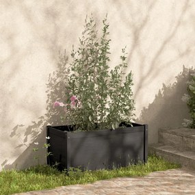 Jardiniera de gradina, gri, 100x50x50 cm, lemn masiv de pin 1, Gri