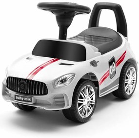 Mașinuță Baby Mix pentru copii cu sunet Racer,alb