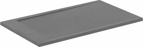 Cadita de dus dreptunghiulara Ideal Standard i.life Ultra Flat S gri asfaltic 120x70 cm