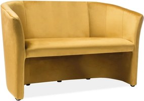 Canapea TM-2, stofa catifelata galben - Bluvel 68, 126x60x76 cm