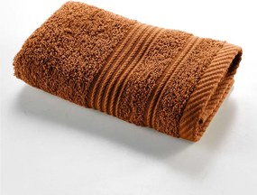 Prosop teracotă din bumbac din frotir 30x50 cm Tendresse – douceur d'intérieur