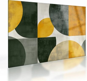 Tablou pe sticlă - Abstracție în culoare de măslin (70x50 cm)