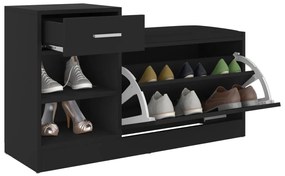 Bancheta pantofar, negru, 94,5x31x57 cm, PAL Negru, 1