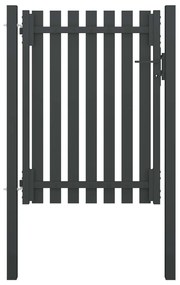vidaXL Poartă de gard de grădină din oțel, 100x125 cm, antracit
