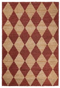 Covor teracotă țesut manual din amestec de iută 120x170 cm Effie Diamond – Flair Rugs