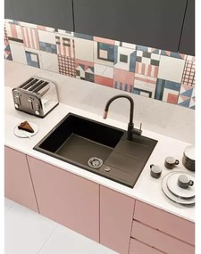 Chiuveta granit Deante Eridan 50x78 cm negru