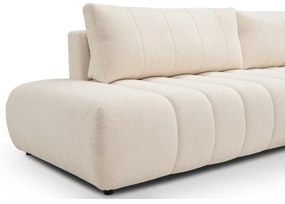 Colțar extensibil DESIO, cu spațiu de depozitare, pe partea dreaptă, bej