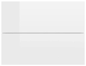 Noptiere, 2 buc., alb extralucios, 40 x 30 x 30 cm, PAL 2, Alb foarte lucios