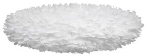 Abajur modern oval, cu pene de gasca Eos Esther large alb 2348 VTC